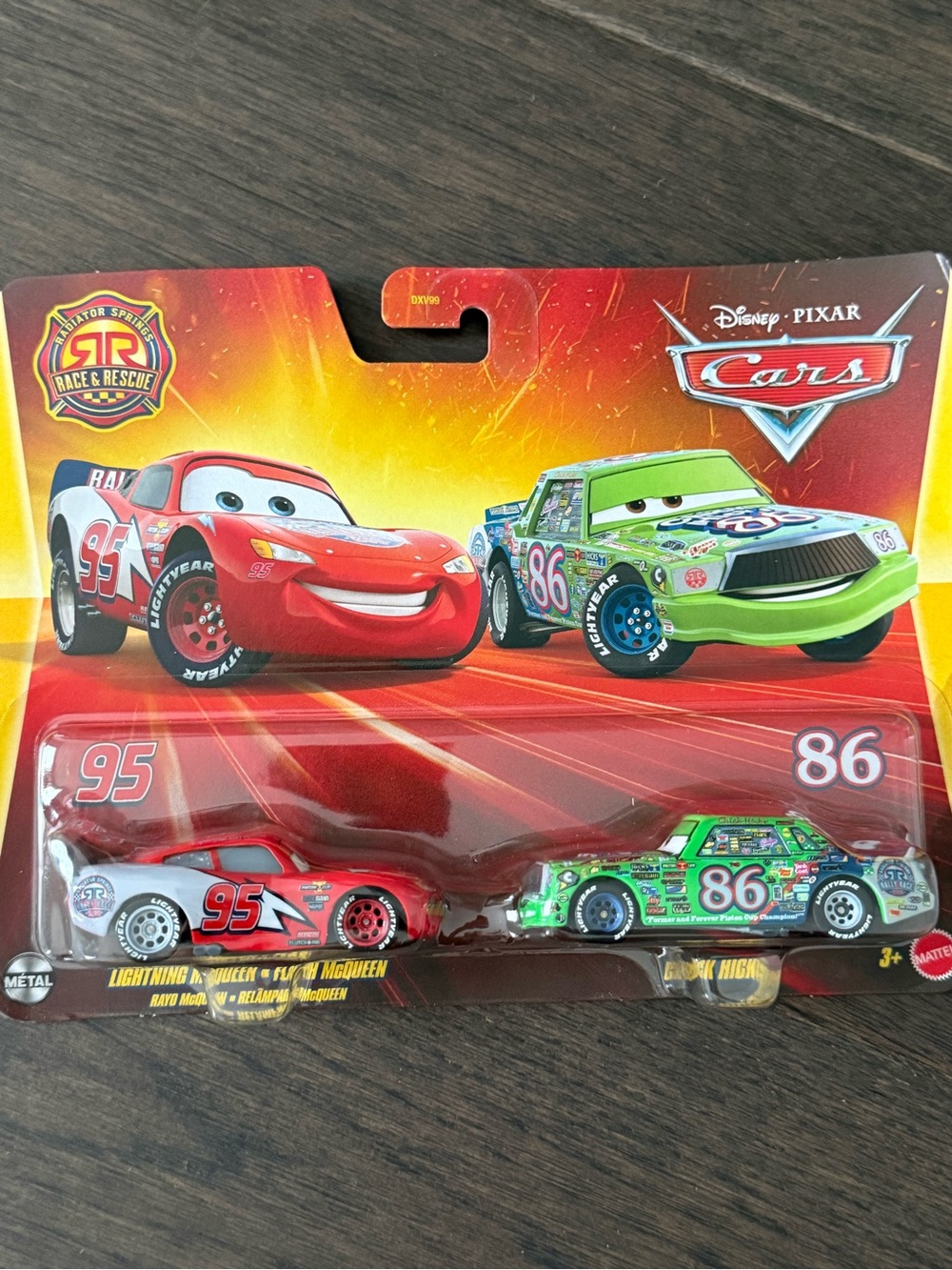 Disney Cars Lightning McQueen & Chick Hicks die cast 2 pack